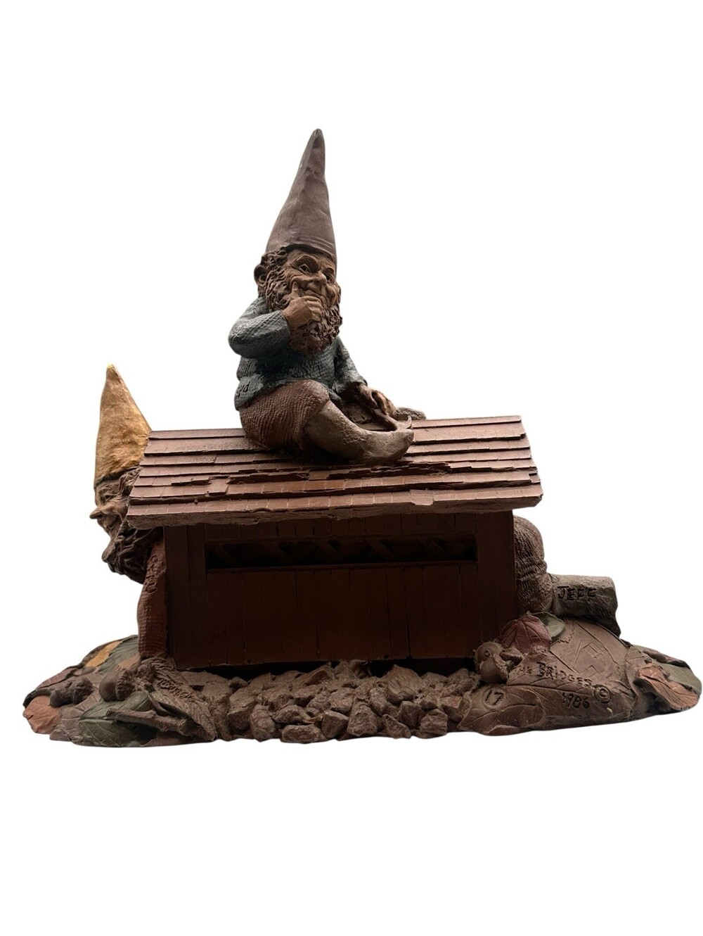 1986 Tom Clark Figurine THE BRIDGES Gnomes Edition #17 Vtg